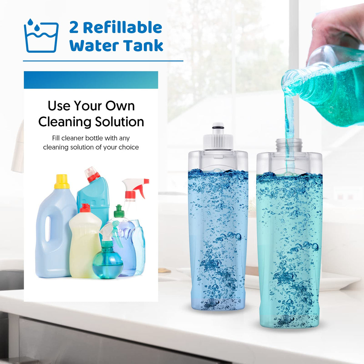 Microfibre Floor Mop with 4 Washable Pads: Spray Mops for Cleaning Floors