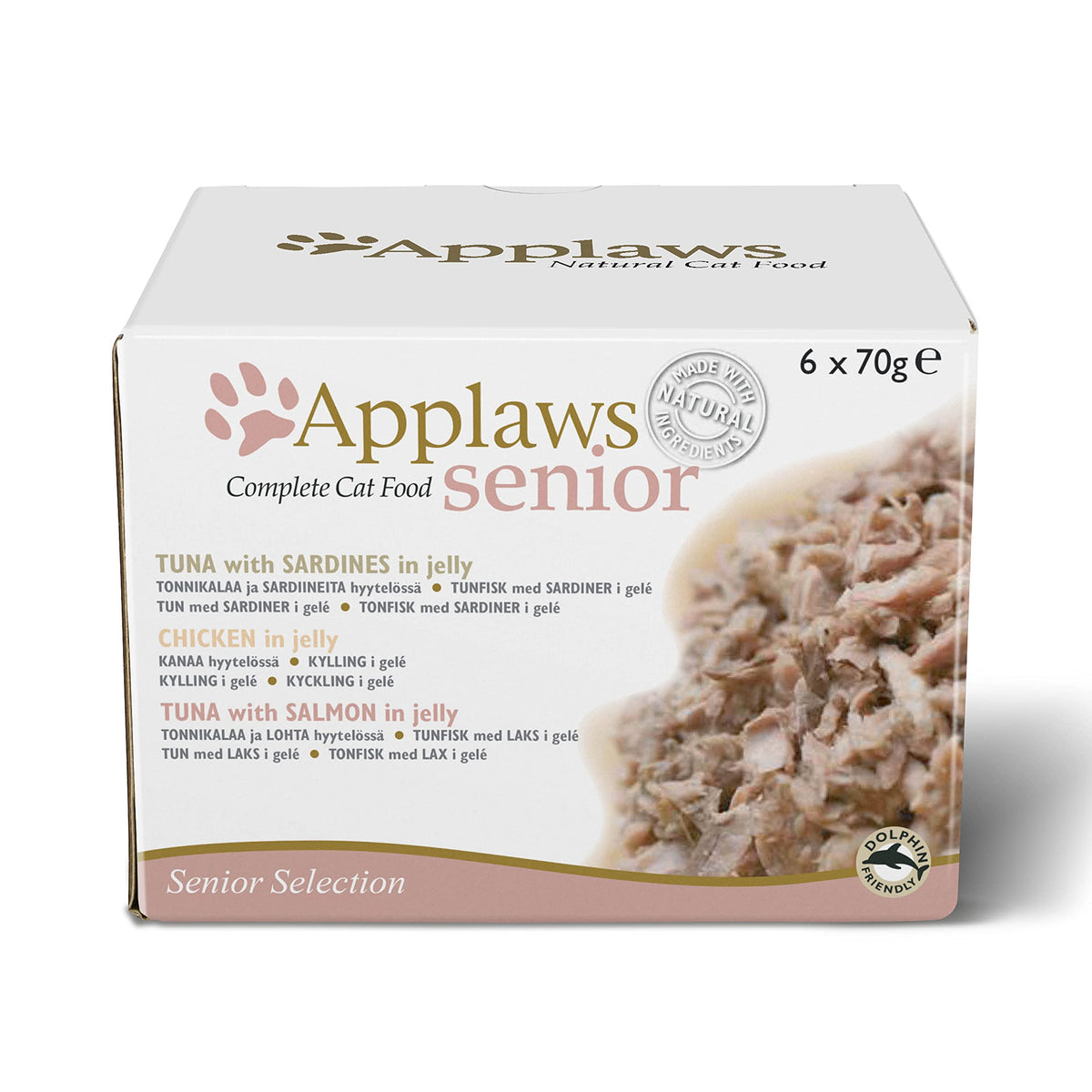Applaws Natural Wet Cat Food, Multipack Fish Selection in Broth 70 g Tin (Pack of 12)