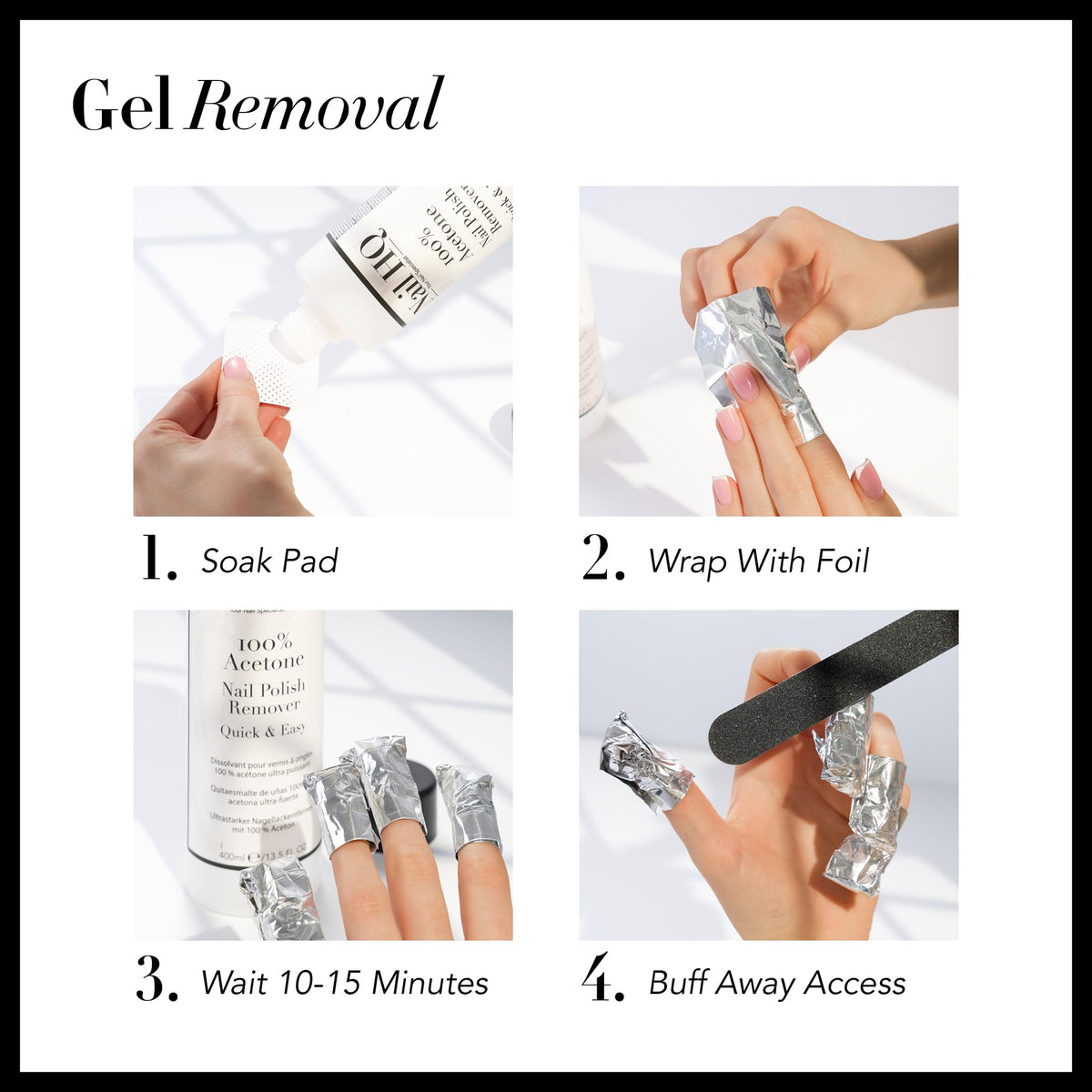 Nail HQ 100% Acetone Nail Polish Remover - 150ml - Express & Easy