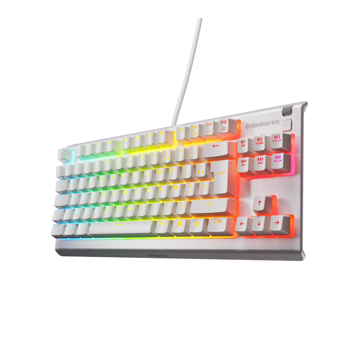 SteelSeries Apex 3 TKL Gaming Keyboard - Silent Keyboard, Tenkeyless PC Keyboard - 8-Zone RGB Illumination - IP32 Water & Dust Resistant - English QWERTY Layout, Black