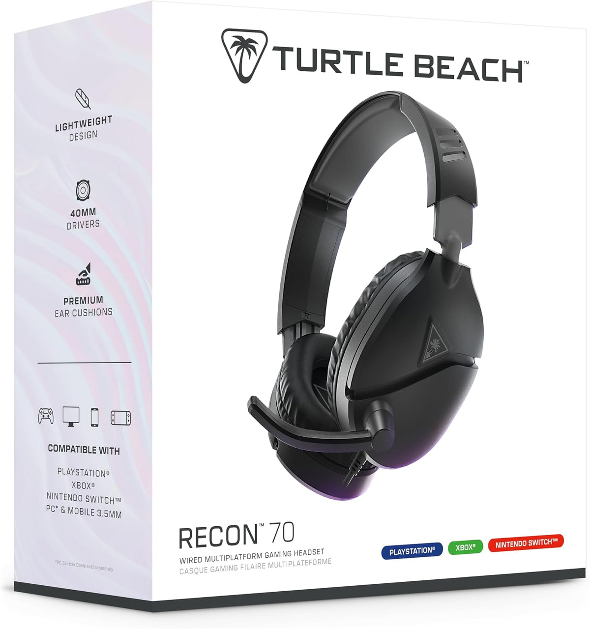 Turtle Beach Recon 70 Wired Multiplatform Gaming Headset for PS5, PC, XBOX