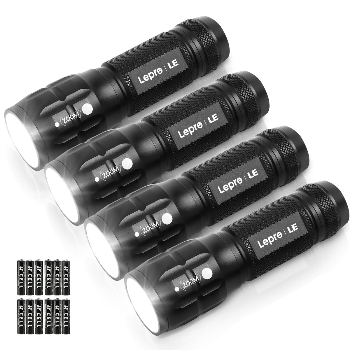 Lepro LE LED Torch Battery Powered, Camping Flashlight, Adjustable Focus
