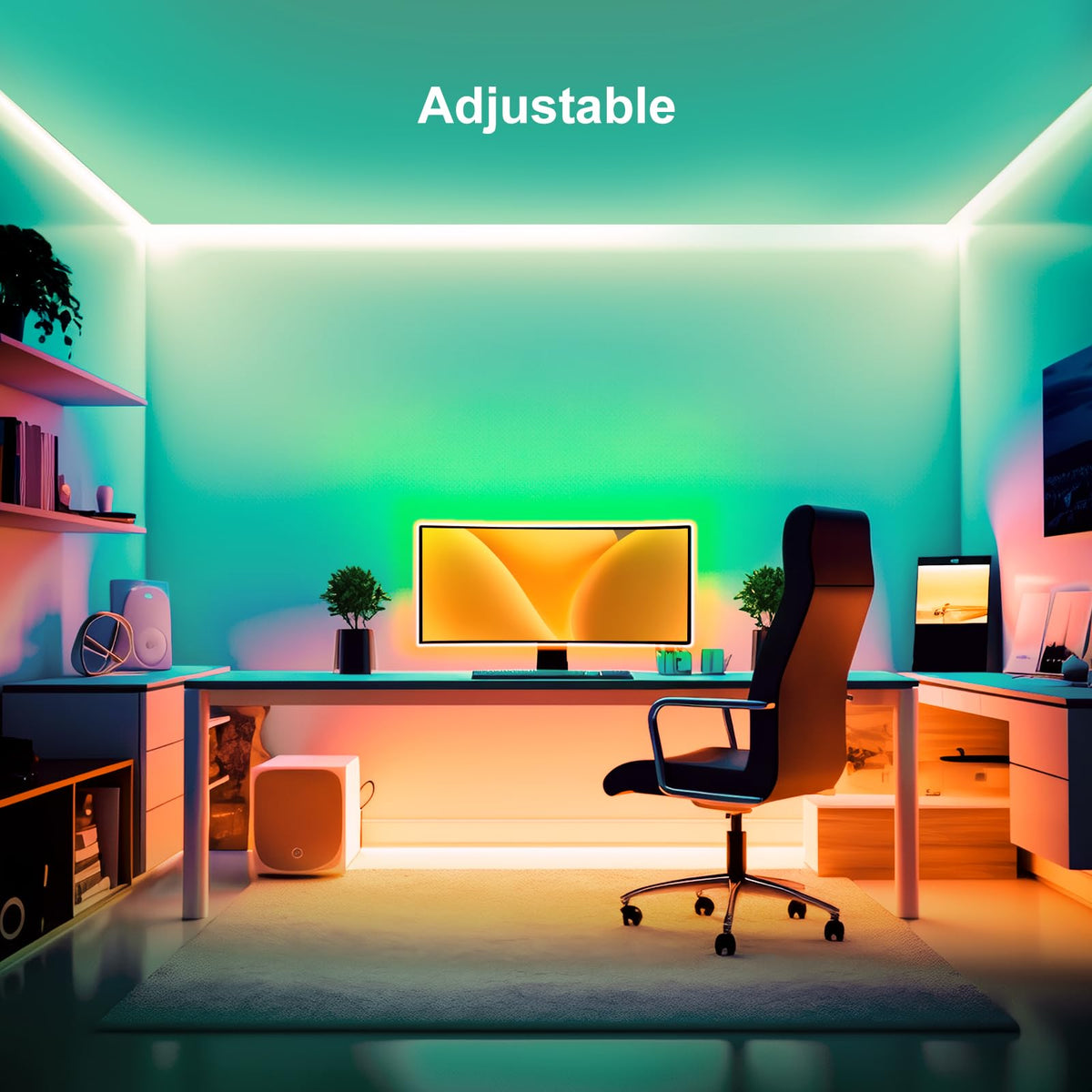 Beaeet TV LED Lights, 3M TV Backlight LED Strip for 32-60 Inch TVs, USB Powered Behind TV Light with RGB Music Sync and Bluetooth Remote Control for Home Decor