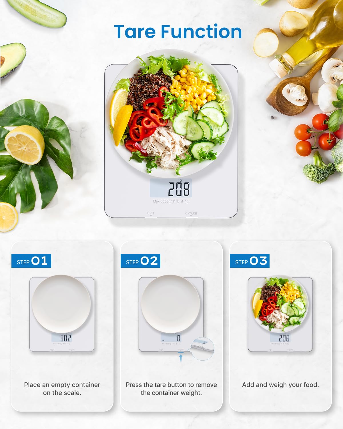RENPHO Weighing Scales for Body Weight, High Precision, LED Display,Core 1S