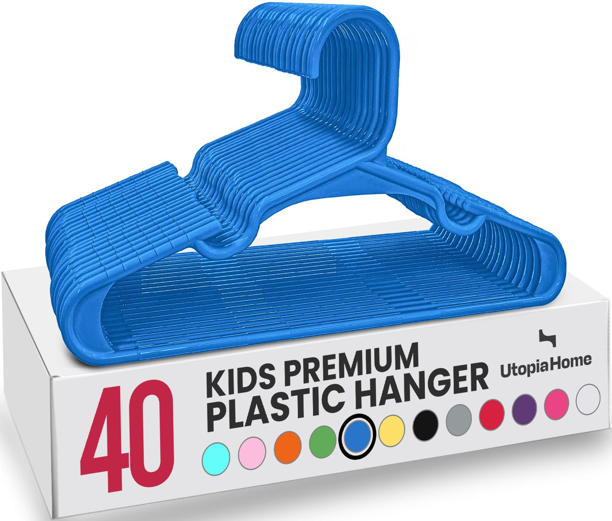 Utopia Home 20pcs Kids Hangers - 28cm Plastic Baby Hangers for Closet - Kids Hanger for Clothes and Baby Hanger for Closet - for Daily Standard Use (Grey)