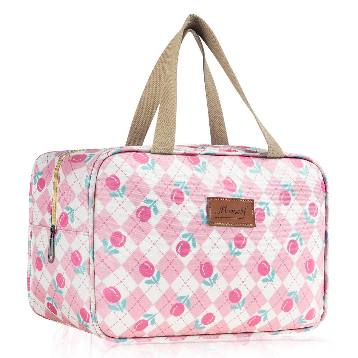 Aucuu Toiletry Bag, Large Full Size Toiletry Bag, Travel Hand-Held Make up Wash Bags, Portable Waterproof Toile-Try Kit, Bathroom Storage Case, Cosmetic Organizer for Travel, Camping for Women Girl