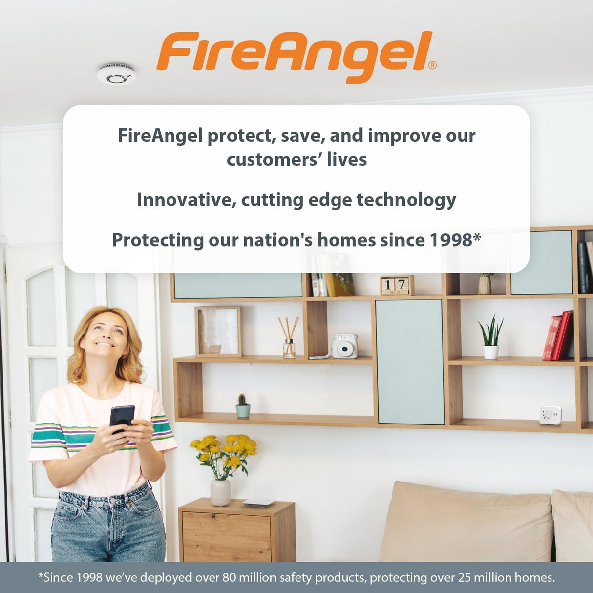 FireAngel SB1-R Smoke Alarm and FA6813 Carbon Monoxide Detector Set