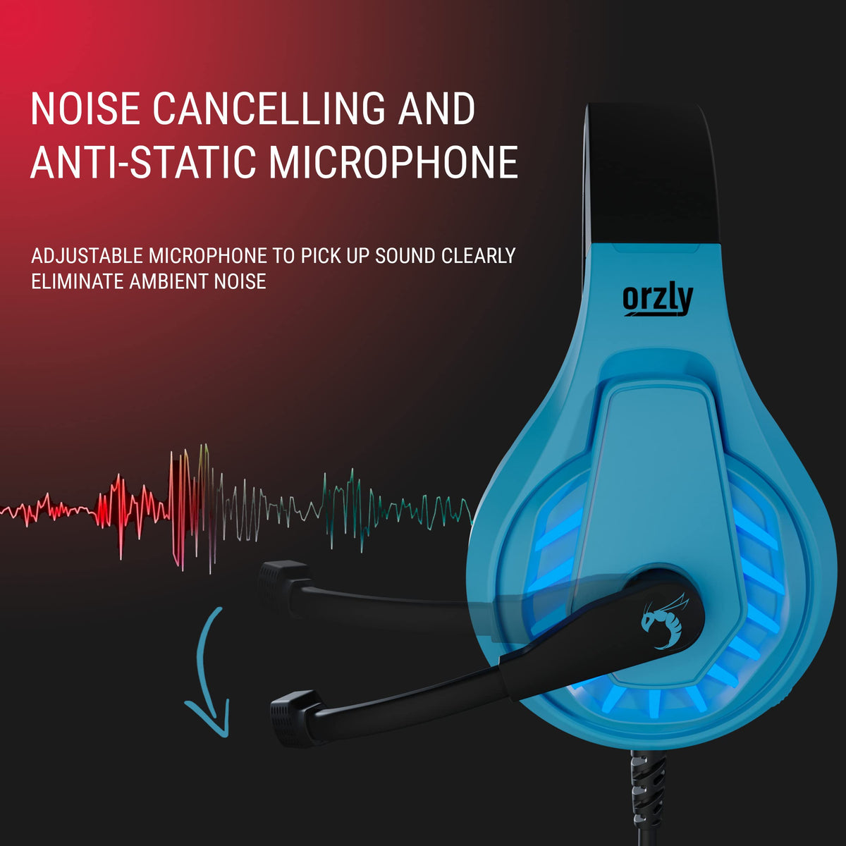 Orzly Gaming Headset for PC and Gaming Consoles compatible with PS5, PS4, XBOX SERIES X | S, XBOX ONE, Nintendo Switch & Steam Deck with noise cancelling mic - RXH-30 Siberia Edition