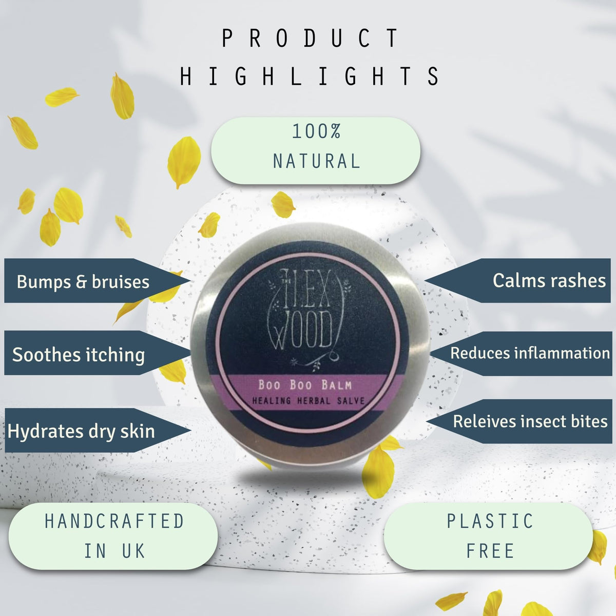 The Ilex Wood - Herbal Salve Gift Set - 100% Natural Handmade, Cruelty & Plastic Free. Skin irritation, scrapes, bites, stings soothes rashes, itching, dry skin, eczema, chapped hands. 3 x 100ml