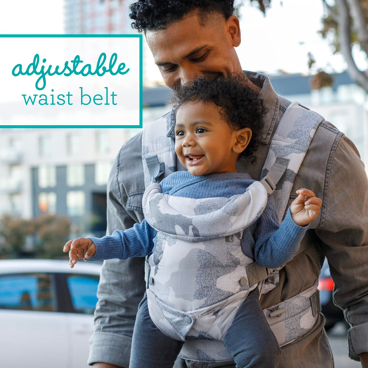 Infantino Flip Advanced 4-in-1 Baby Carrier - Ergonomic, Convertible, Face-in and Face-Out Front and Back Baby Carrier for Newborn to Toddler 3,6-14,5kg, Grey