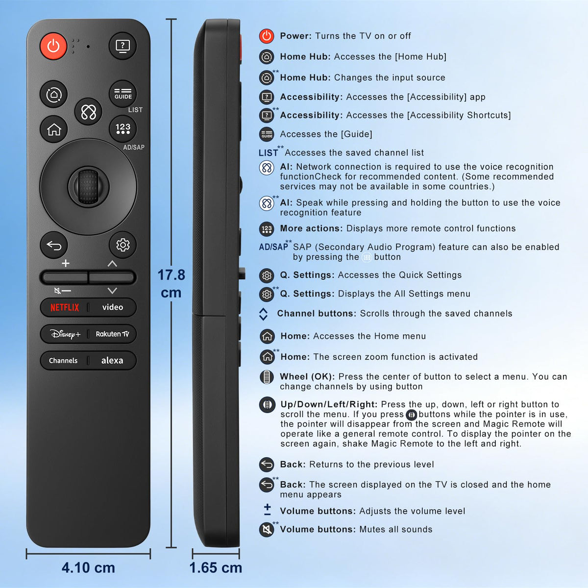 for LG TV Remote, Universal for LG Remote Control Smart TV Replacement