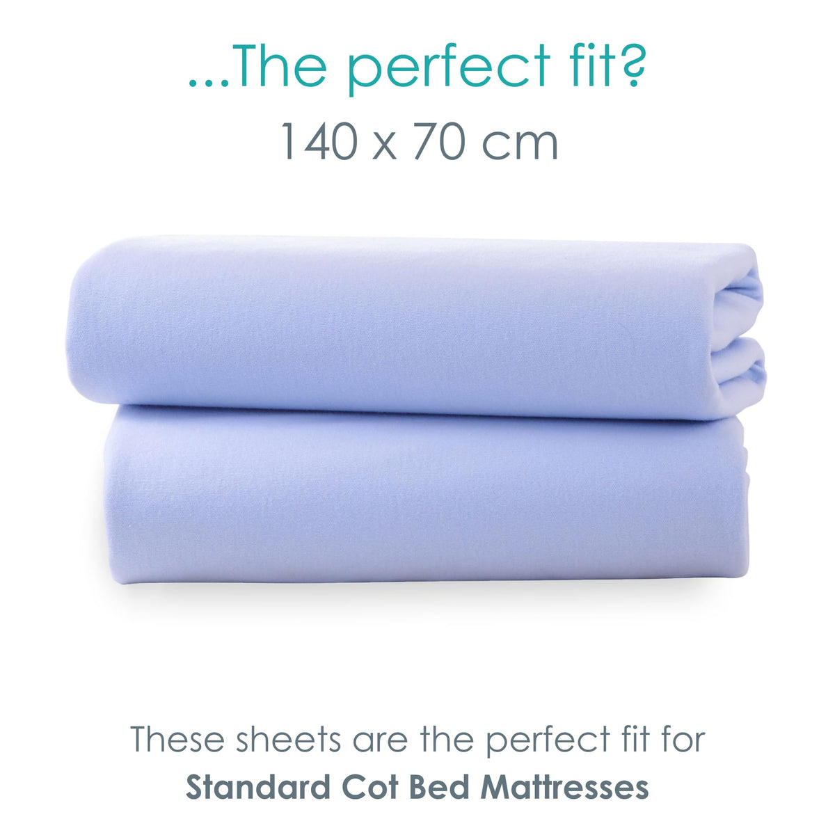 Clair de Lune 2 Pack Jersey Cotton Cot Bed Sheets 70 x 140 cm (Pink)