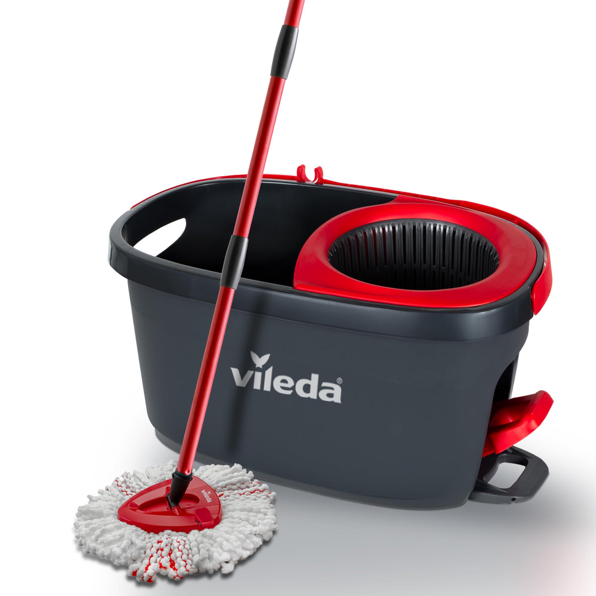 Vileda Turbo 2in1 Spin Mop & Bucket Set with Foot Pedal and Extra Refill