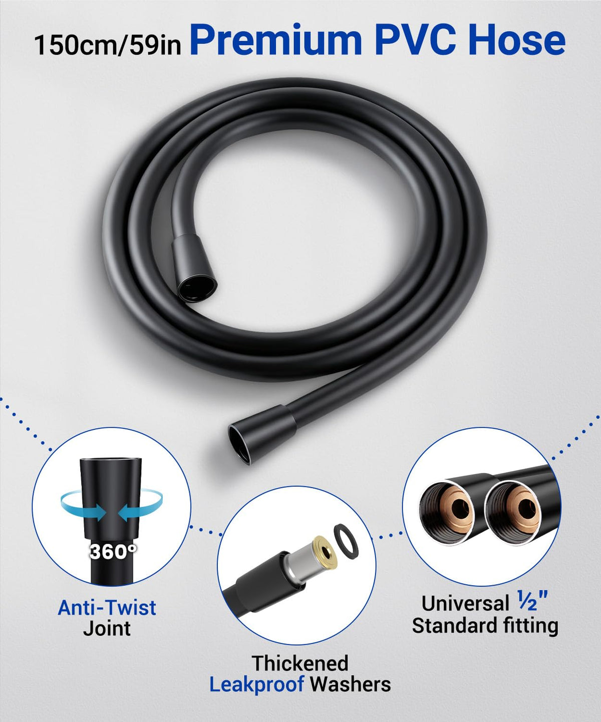 High Pressure Shower Head, Power Shower Head with 6 Modes