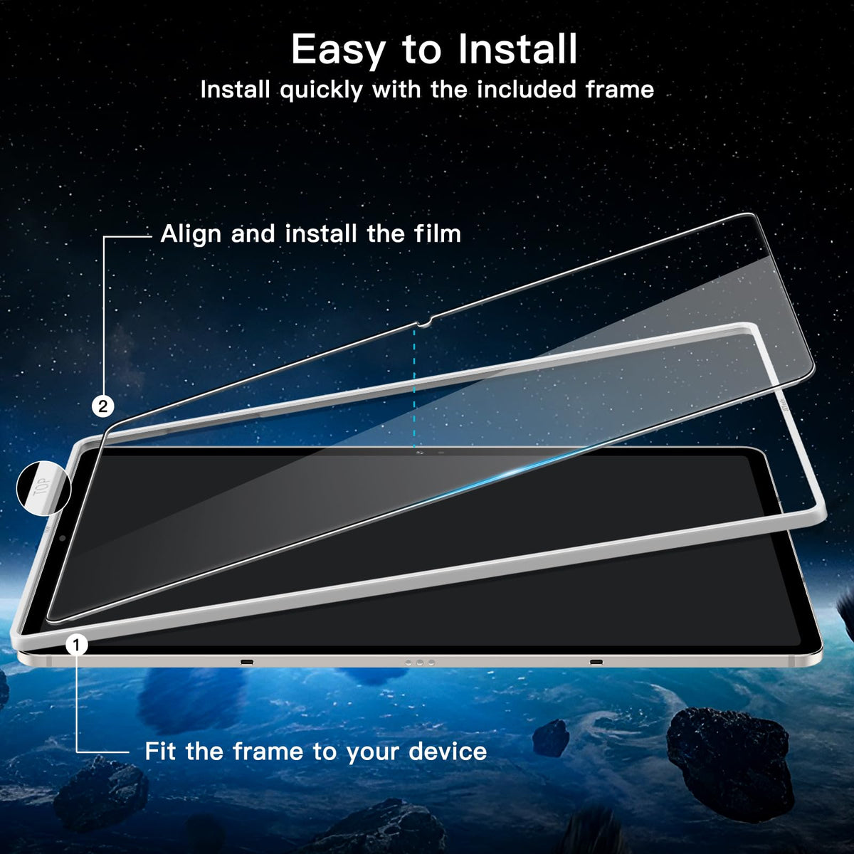 JETech Screen Protector for Galaxy Tab S10 Lite/S10 FE/S9 FE/S9, 2-Pack