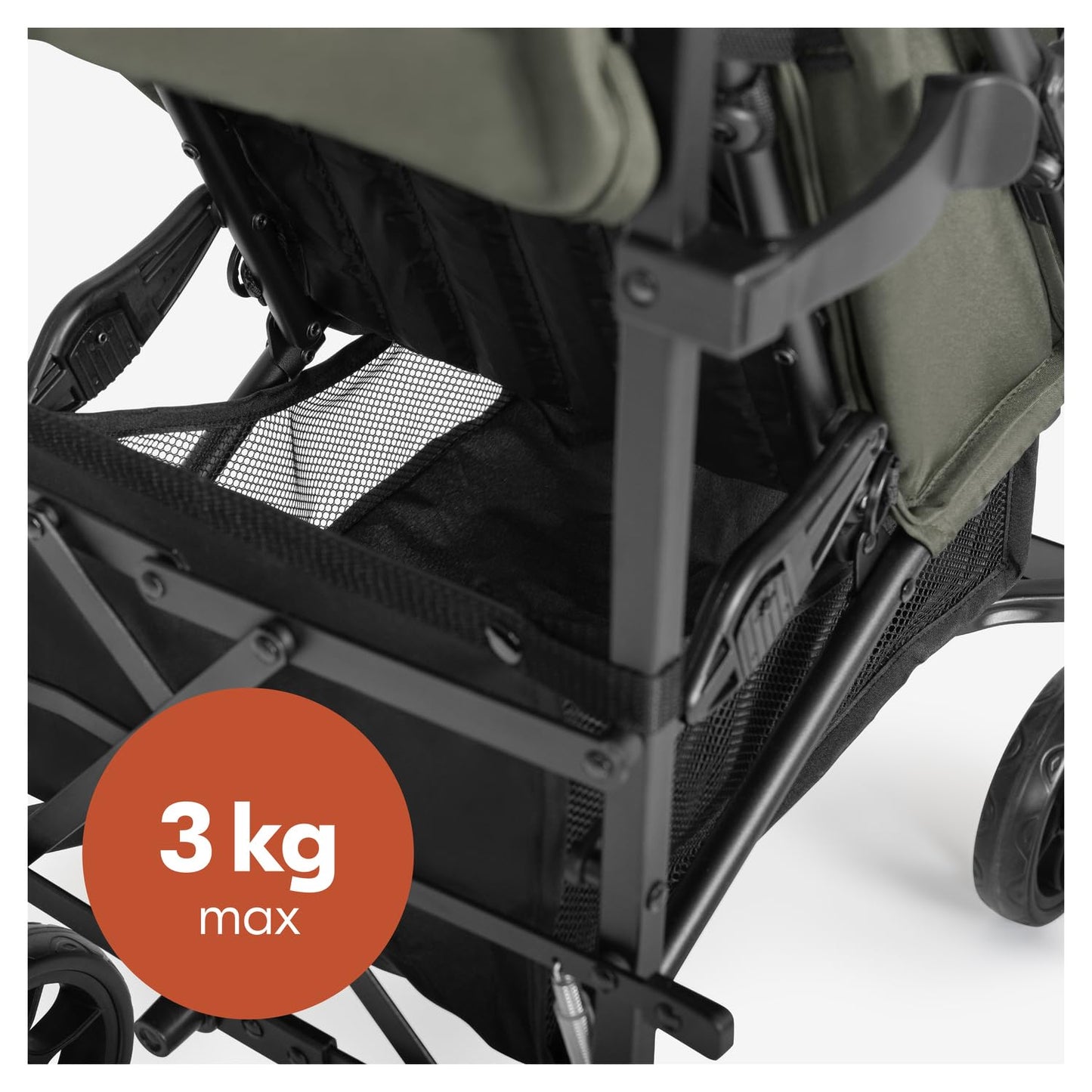 Hauck Fold N Care, Black (No Raincover) - Lightweight Umbrella Pushchair with Raincover from 6 Months to 22 kg, Lie Flat, Compact Fold, Sun Canopy UPF 50+, EVA Wheels, Large Basket, Travel Stroller