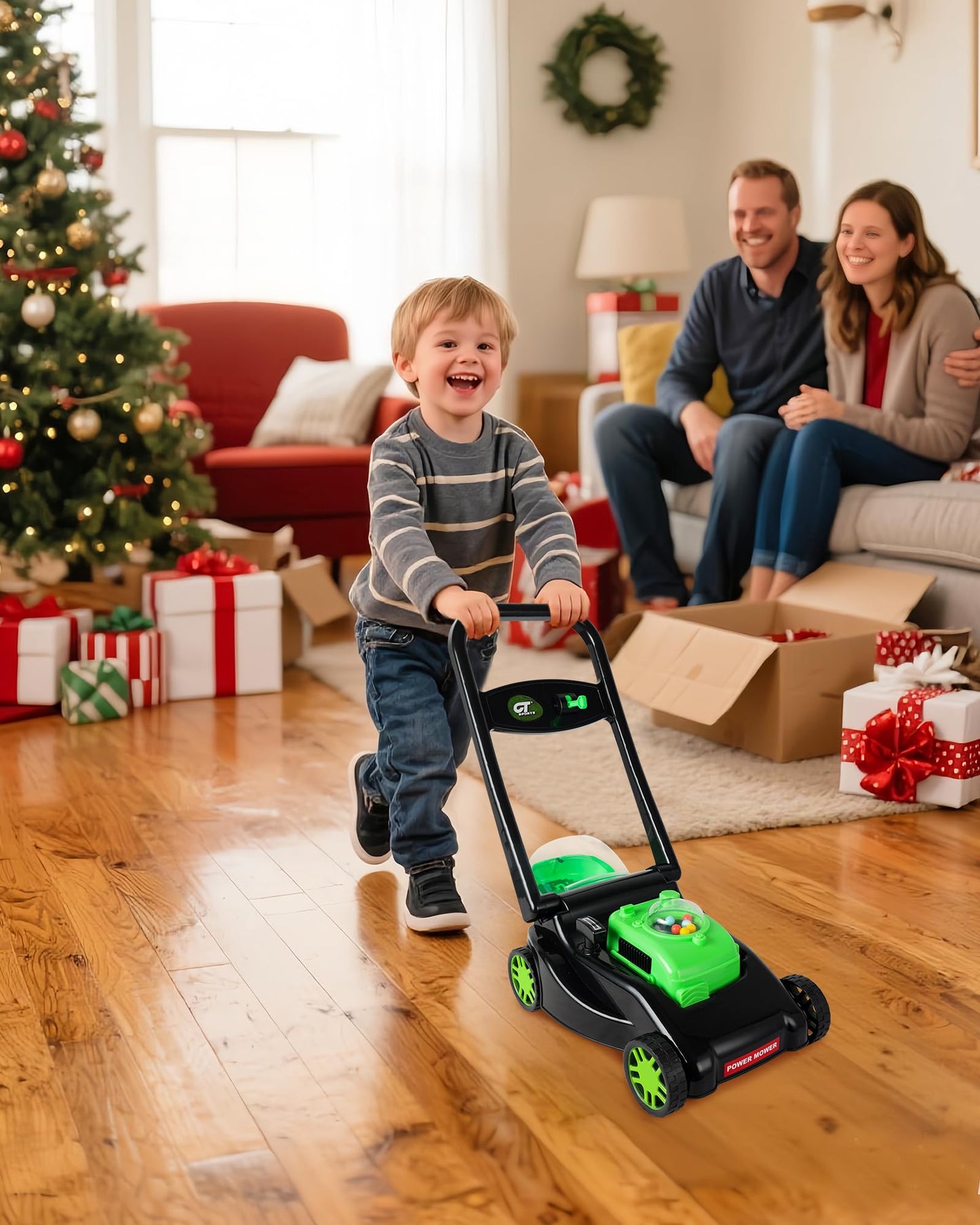 Kids Lawn Mower with Realistic Grass-Cutting Action and Sounds – No Batteries Required | Fun Outdoor Push Toy, Birthday Gift & Holiday Present for 3, 4, 5, 6, 7, 8 Year Old Boys and Girls