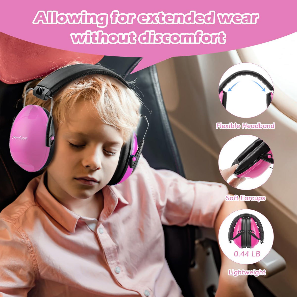 ProCase Ear Defenders for Children/Toddlers 3-16 Years SNR 27dB -Blue