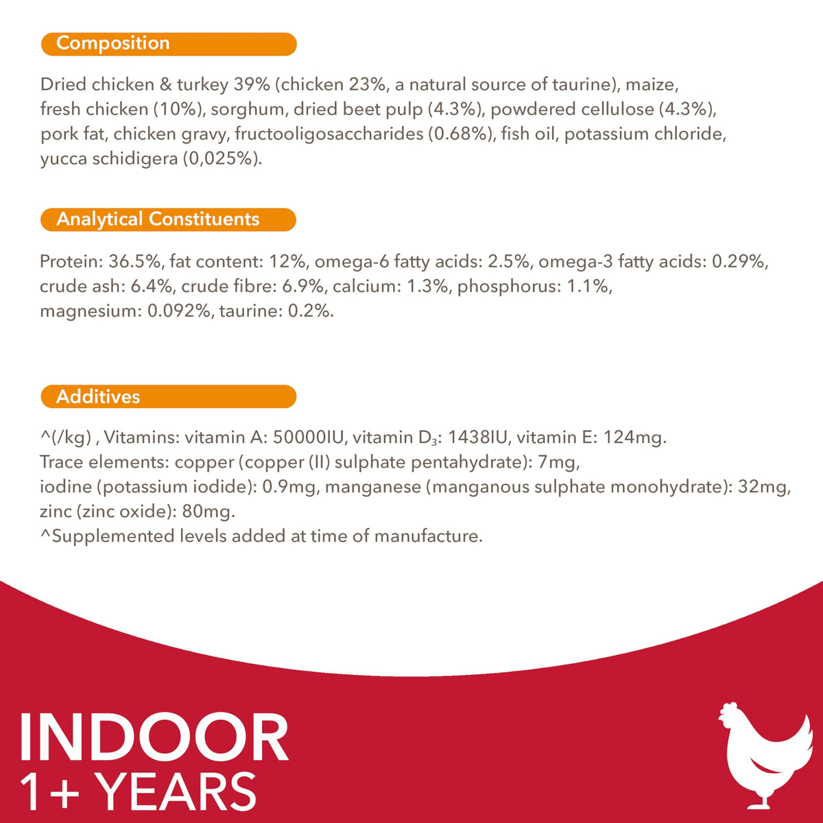 IAMS Indoor Complete Dry Cat Food Chicken 3kg - Litter Odour Control, Hairballs & Weight Management
