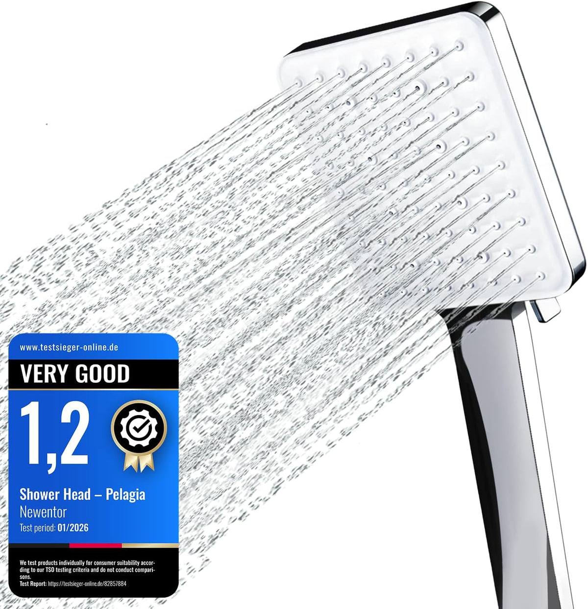 High Pressure Shower Head, Power Shower Head with 6 Modes