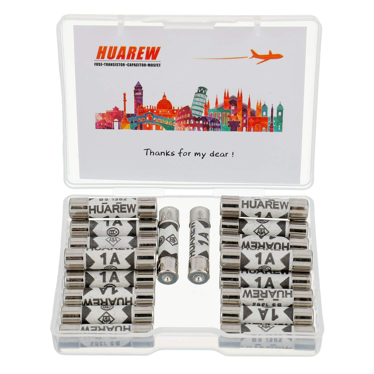 5 Values 100 Pcs 6.3x25 mm BS1362 1 3 5 10 13 A amp 240 V volt 0.248x0.984 Inch Ceramic Tube Fuses Assortment Kit