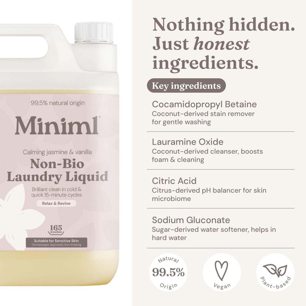 Miniml Eco Laundry Liquid Washing Detergent 5L Refill – Fresh Linen