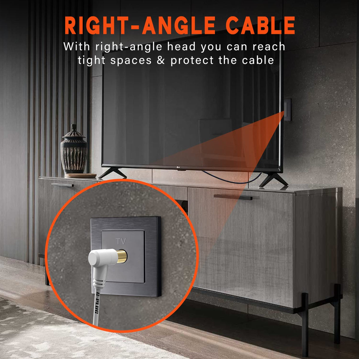 G-PLUG 2m TV Aerial Cable, Coaxial Cable for Freeview, Sky Box and Freesat