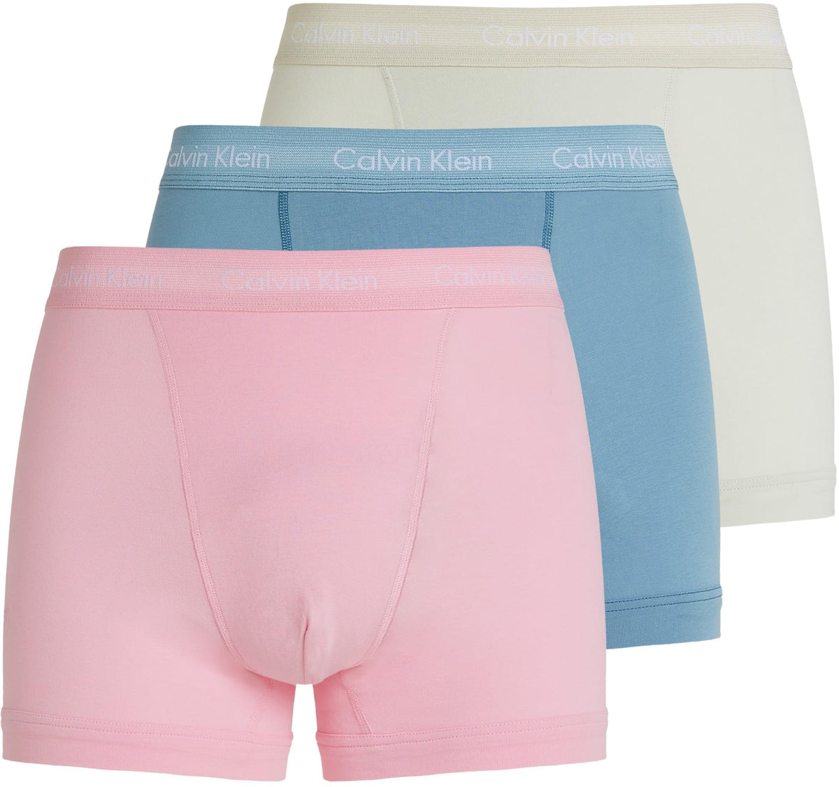 Calvin Klein Men’s 3 Pack Trunks with Logo Waistband