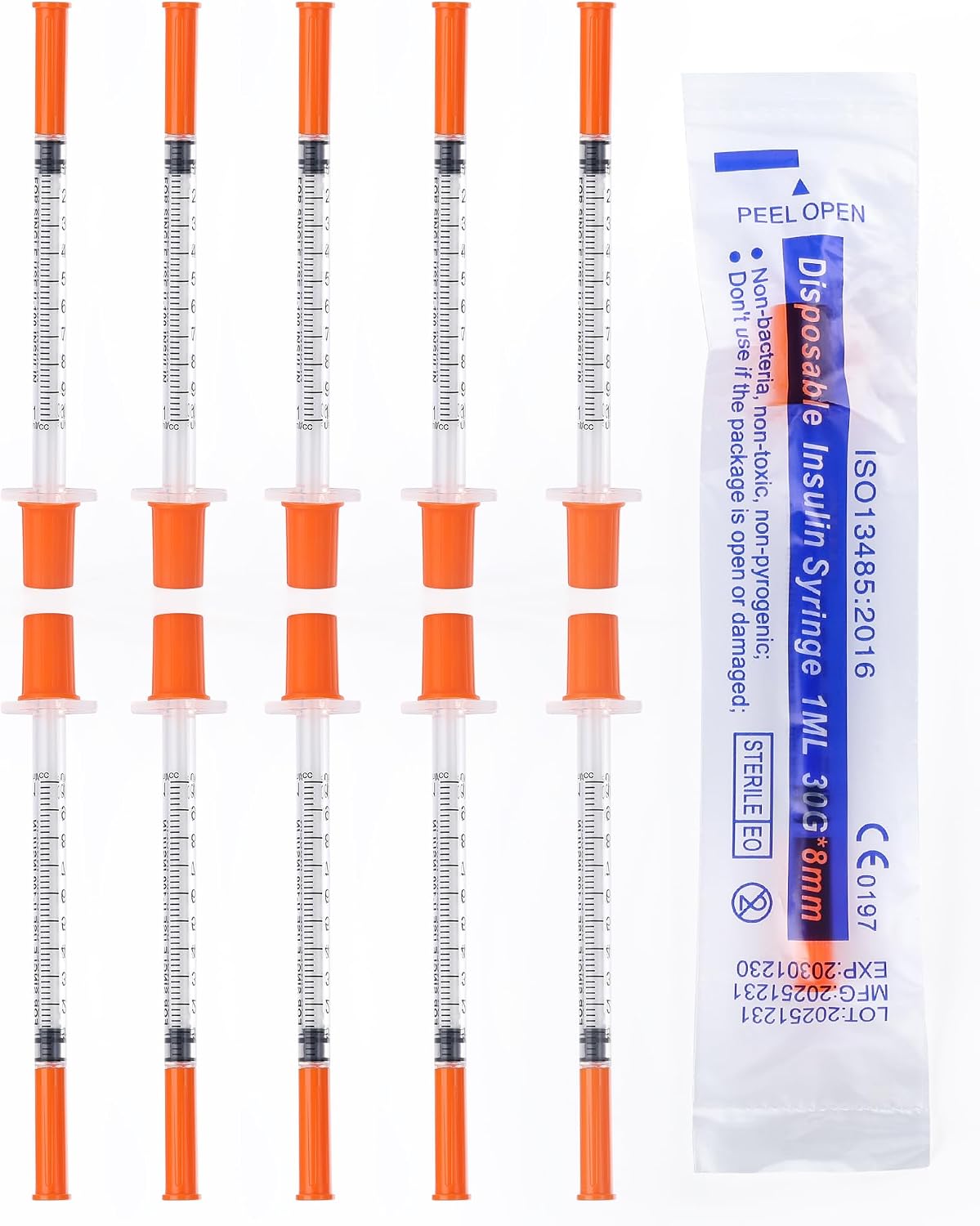 10 Pcs 1ml 30G 8mm Plastic Multiple Uses Measuring Tools