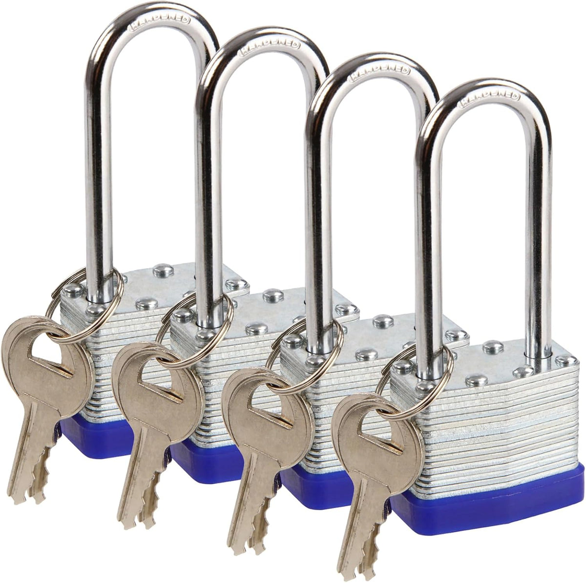 SEPOX® Heavy Duty Outdoor Padlock Keyed-Alike 58mm Extra Long Shackle 4Pack