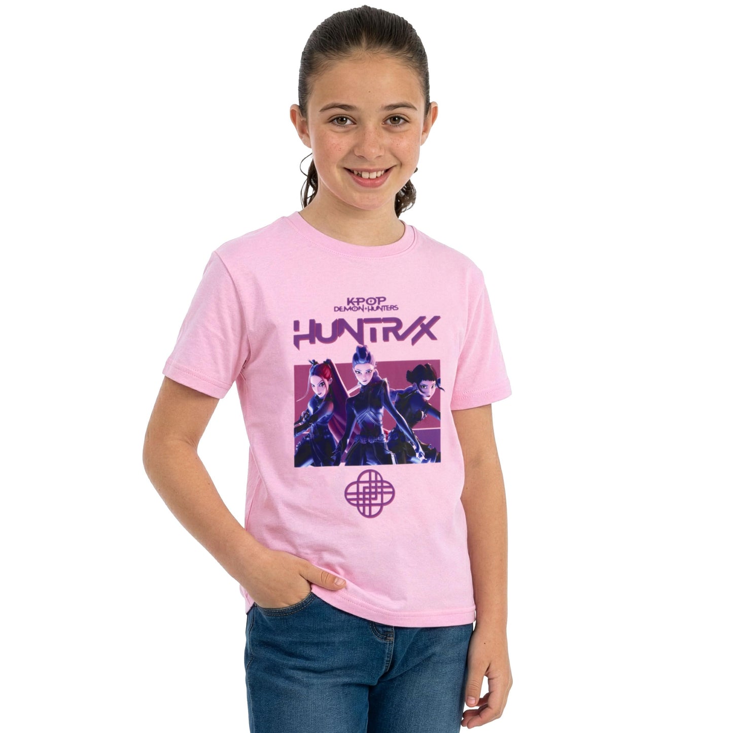 KPop Demon Hunters Tshirt, Huntrix Girls Tshirt, K Pop Kids Clothes, Short Sleeve Girls' T-Shirts, Ages 5 to 12 Years