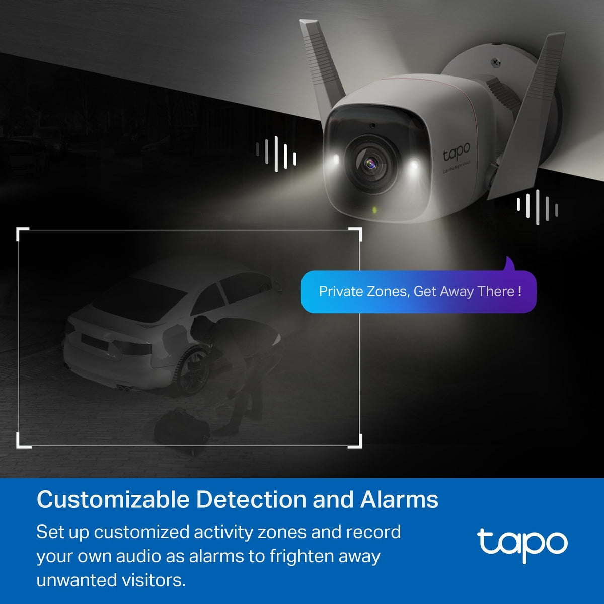 Tapo C216 2K 3MP Pan/Tilt Indoor Outdoor Security Camera Spotlights Camera
