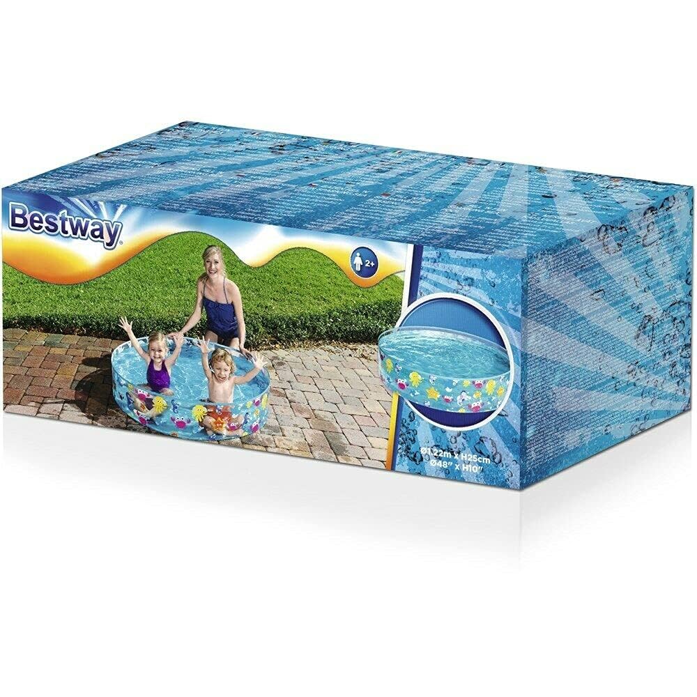 Bestway Sea Creature Kids Paddling Pool — 48 inch Round, 219 Litres | Toddlers & Children