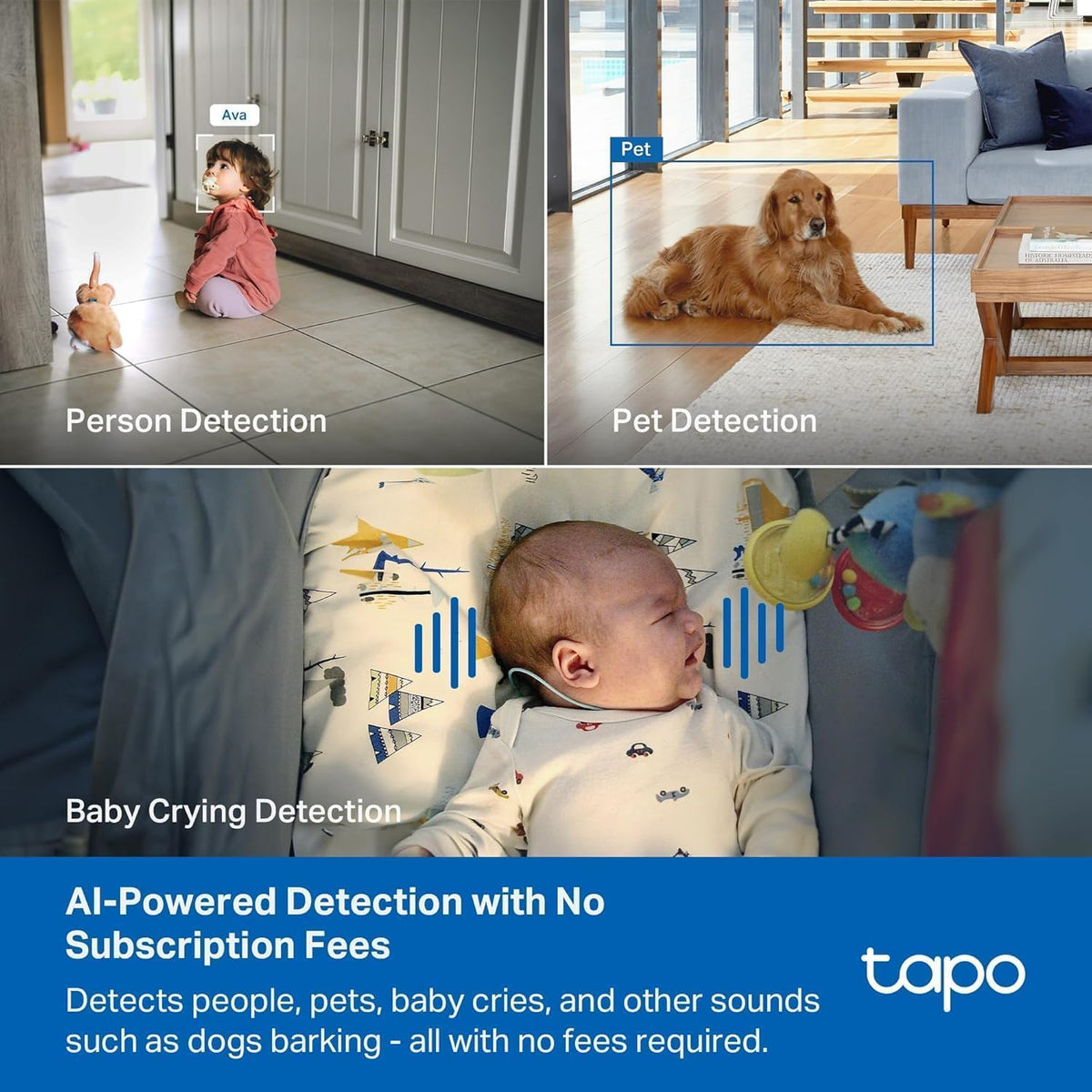 Tapo C230 3K 5MP Pan/Tilt Indoor Security Camera Pet Camera Baby Camera