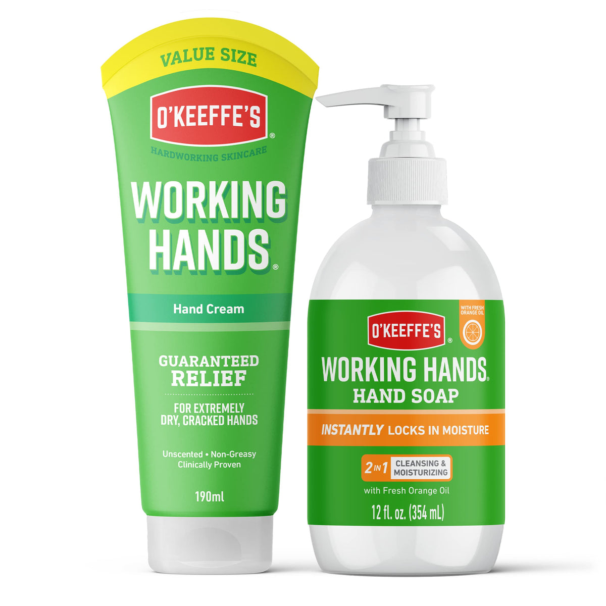 O'Keeffe's Working Hands, 96 g Jar 2 Pack - Hand Cream for Extremely Dry, Cracked Hands | Instantly Increases Moisture Content, Forms a Protective Layer and Prevents Moisture Loss