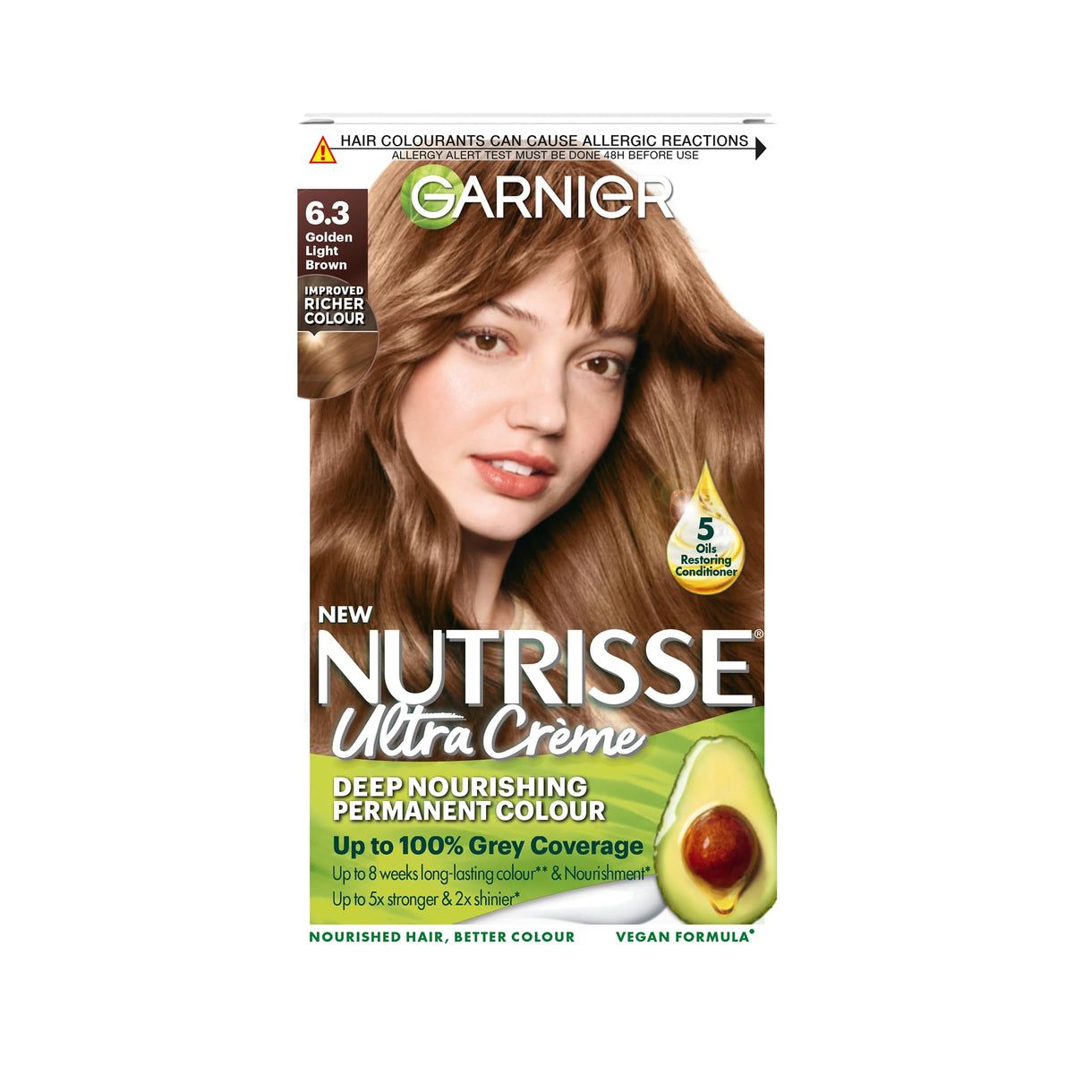 Garnier Nutrisse Ultra Color Permanent Hair Dye, 4.15 Iced Coffee Brown