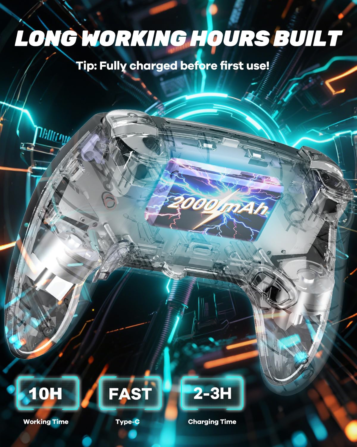 MYSTILUCK Wireless Hall‑Effect Controller for PS5, PC, Mac, Steam Deck