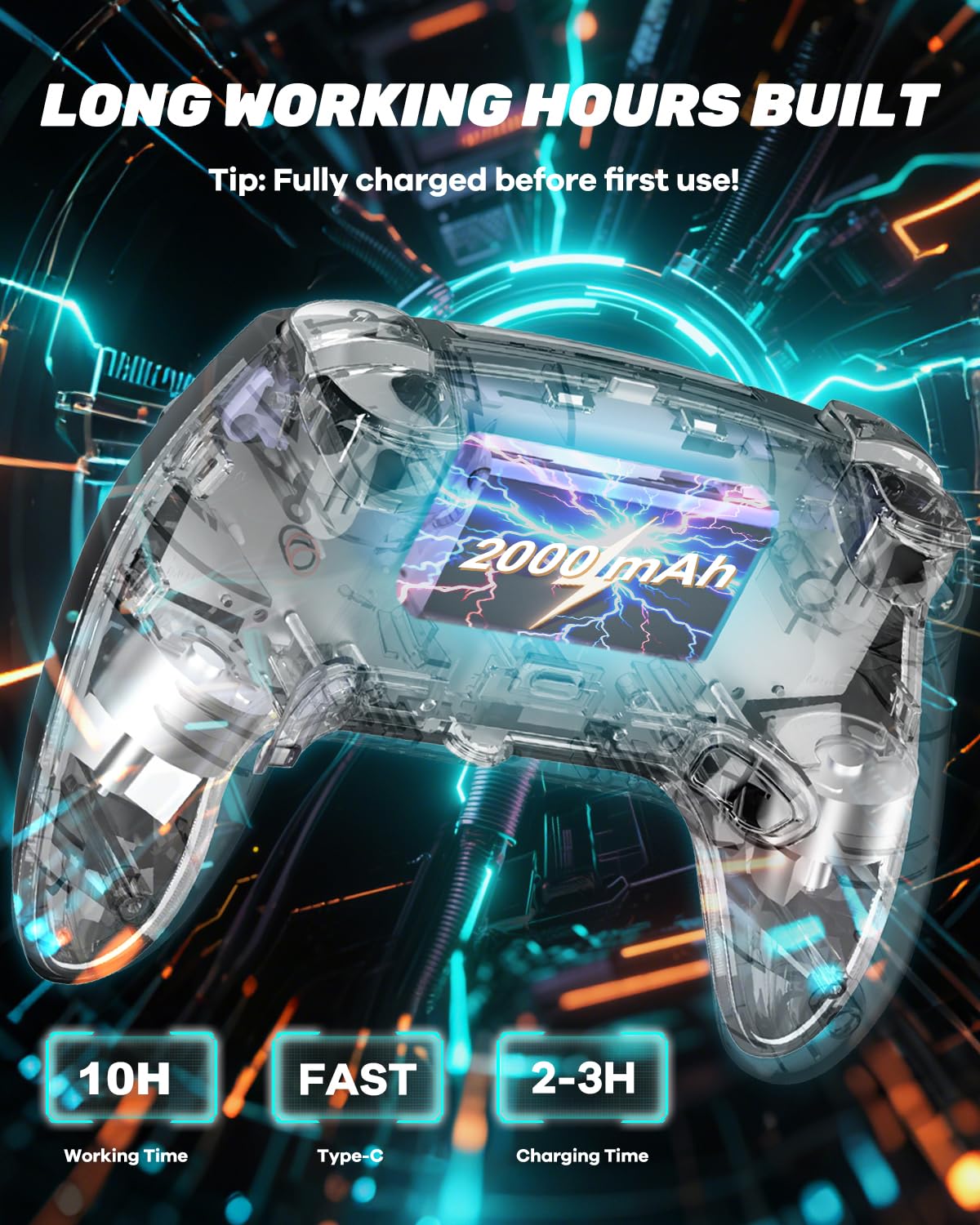 MYSTILUCK Wireless Hall‑Effect Controller for PS5, PC, Mac, Steam Deck