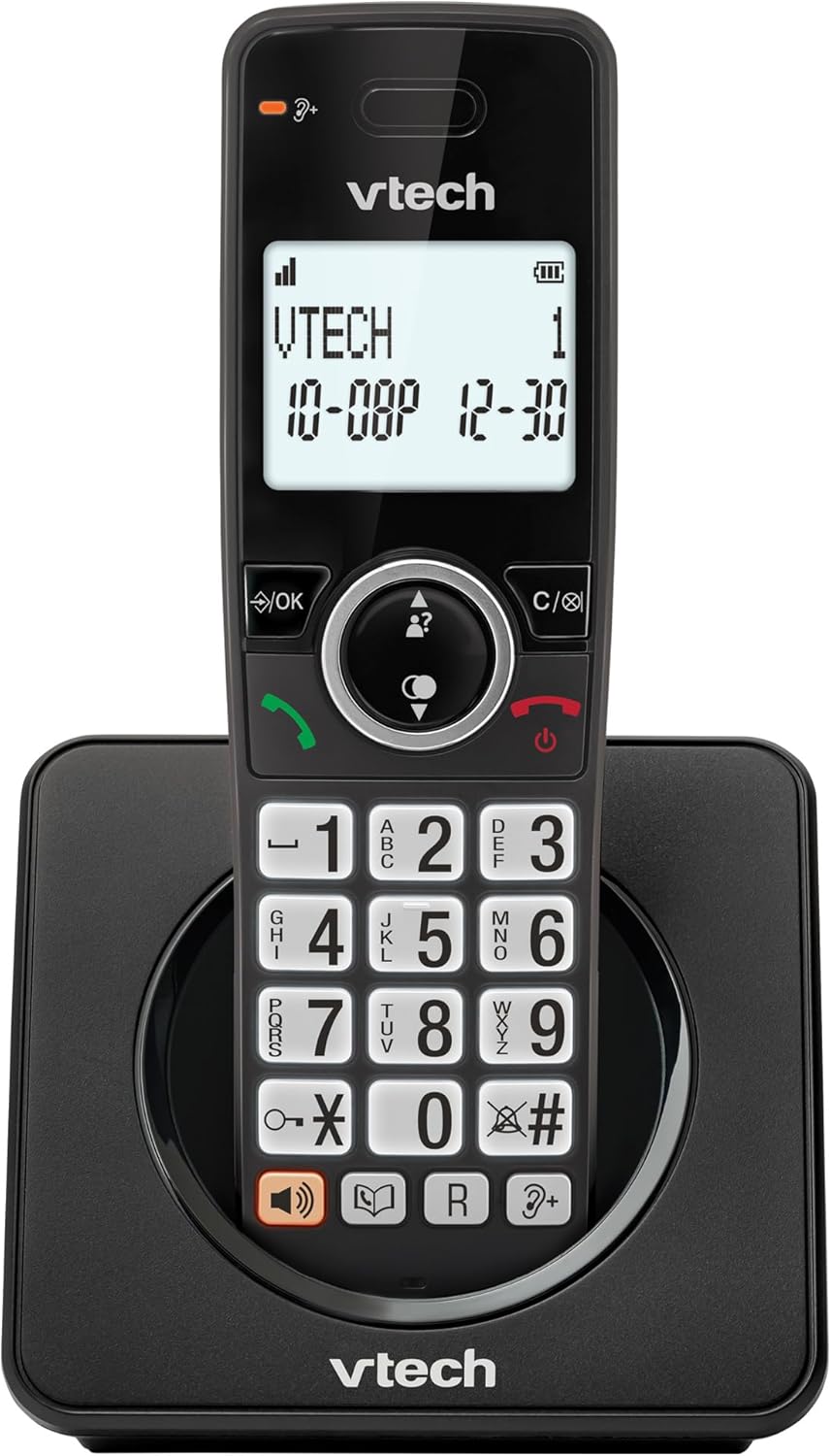 VTech EA5001 DECT Cordless Phone with Nuisance Call Blocker,Easy-to-Read Backlit Display,Landline Phone with 18 Hours Talk-time,Volume Booster,Handsfree Speakerphone,Speed Dial,2-Handset
