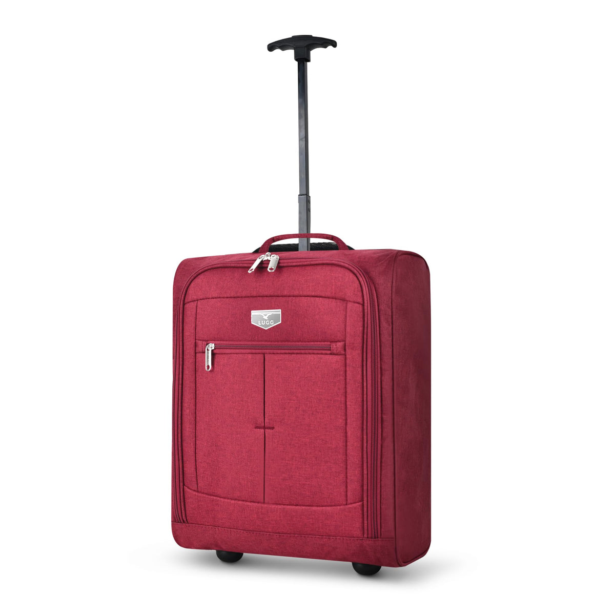 LUGG Lightweight Cabin Luggage, 600D Polyester, Solid Wheels, 45x36x20cm