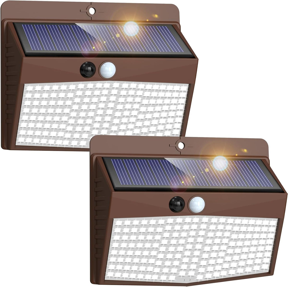 Peasur Solar Security Light Outdoor Motion Sensor, 168 LED Waterproof Solar Wall Light with 3 Modes, PIR Outdoor Sensor Light for Fence, Front Door, Garden, Garage, 1 Pack