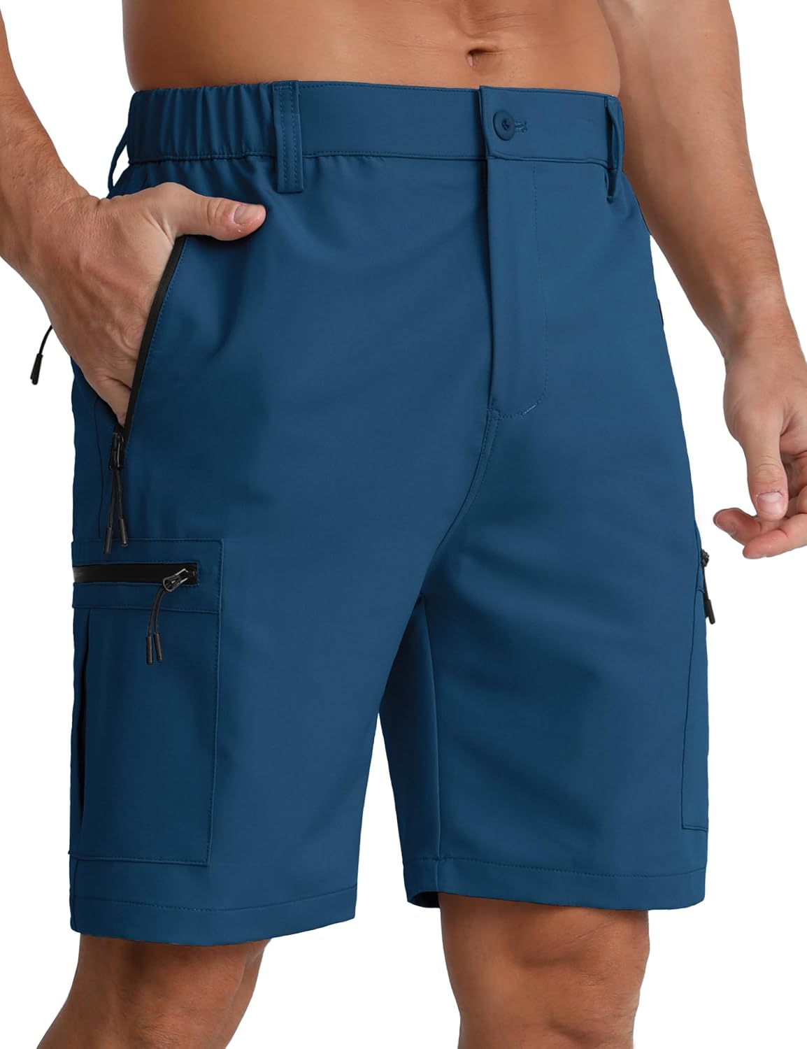APTRO Mens Cargo Hiking Shorts Outdoor Lightweight Golf Casual Shorts for Men with 5 Zipper Pockets