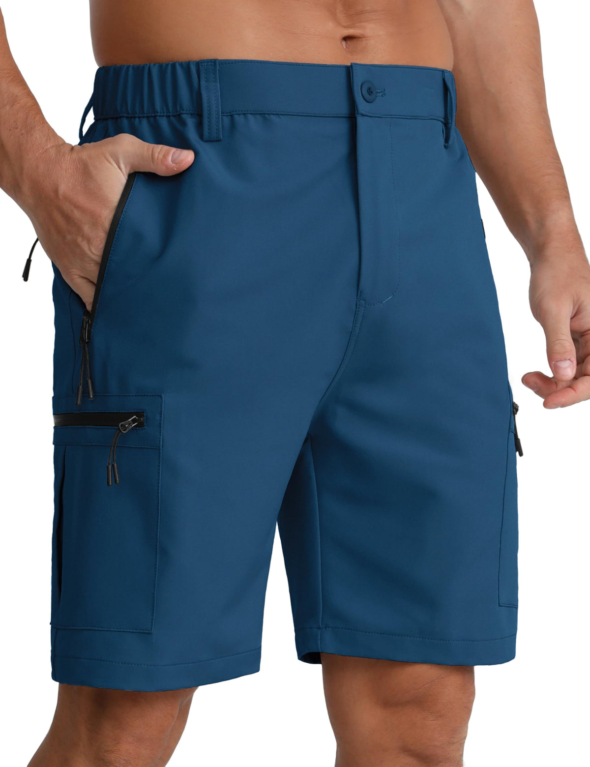 APTRO Mens Cargo Hiking Shorts Outdoor Lightweight Golf Casual Shorts for Men with 5 Zipper Pockets