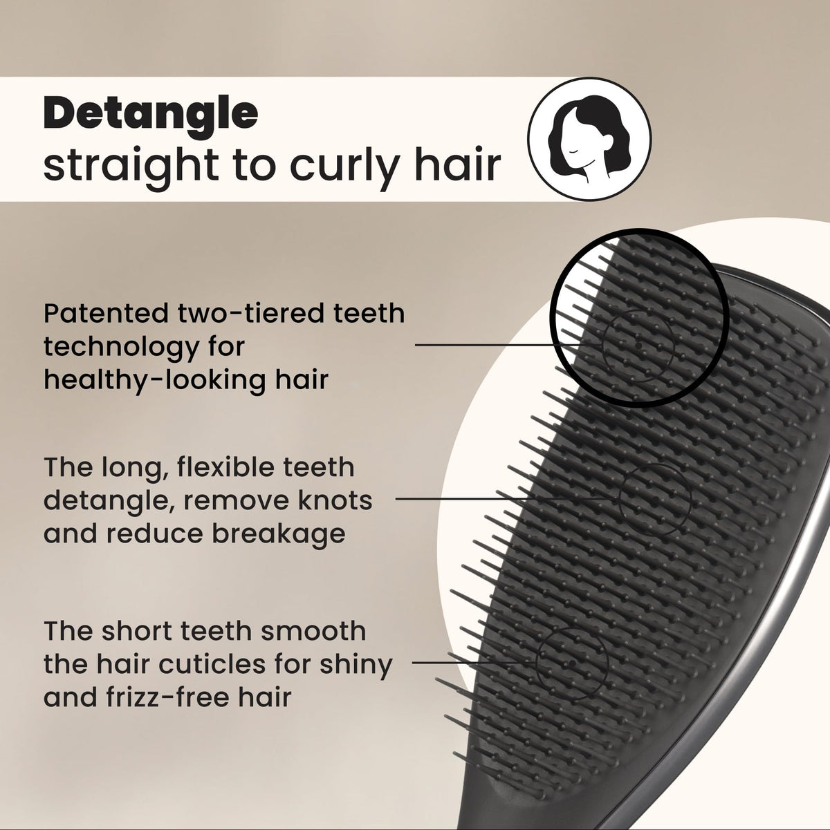 Tangle Teezer The Ultimate Detangler Straight to Curly Hairbrush
