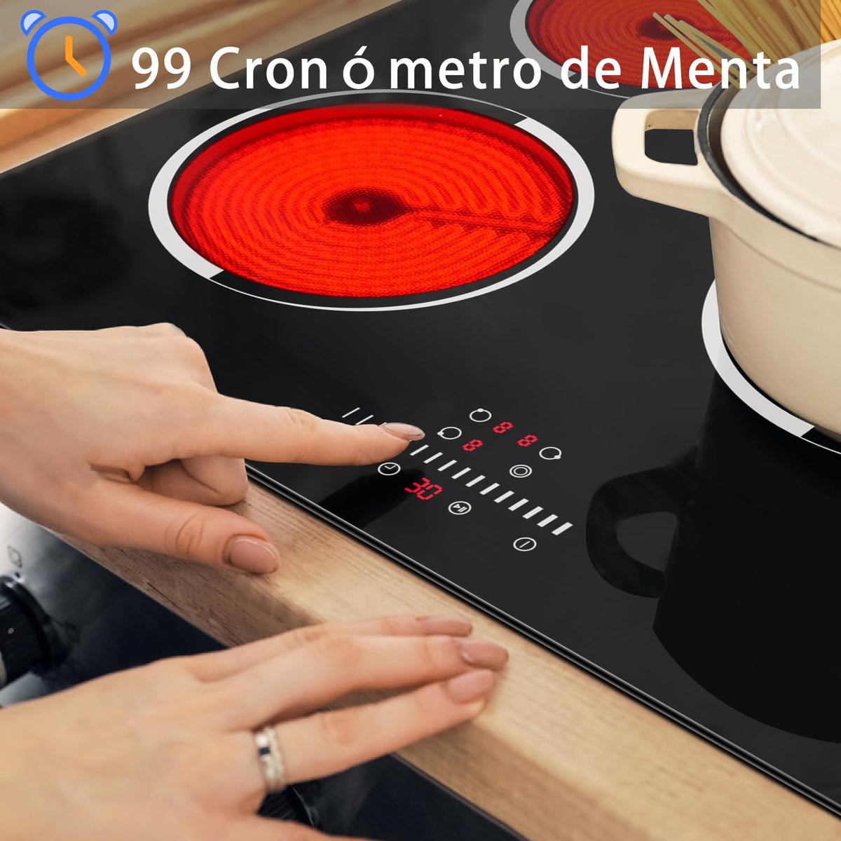 Portable Ceramic Hob, Pulg in Single Electric Hob 3600W