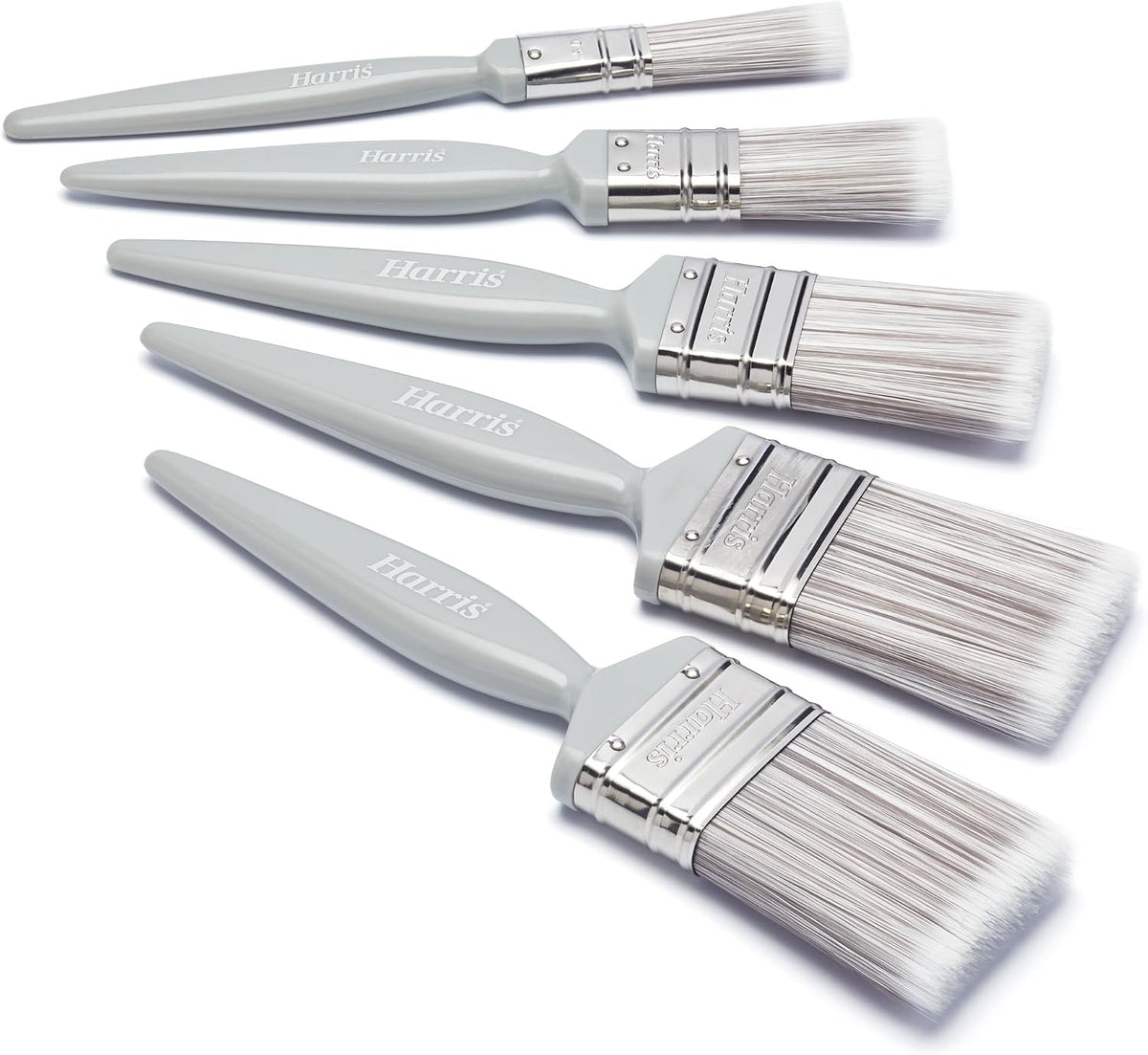 Harris Essentials Walls & Ceilings Paint Brush Set | Pack of 5 | 0.5", 1", 1.5", 2"