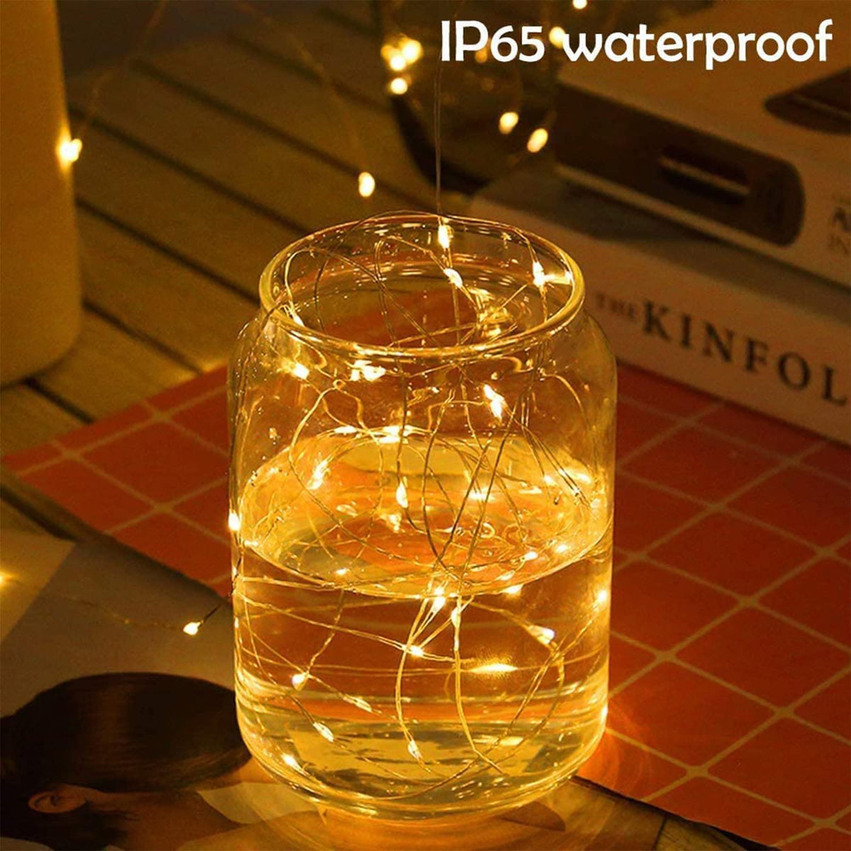 Lezonic 2Pack Solar String Lights Waterproof,12M/40Ft 120LED Garden Lights
