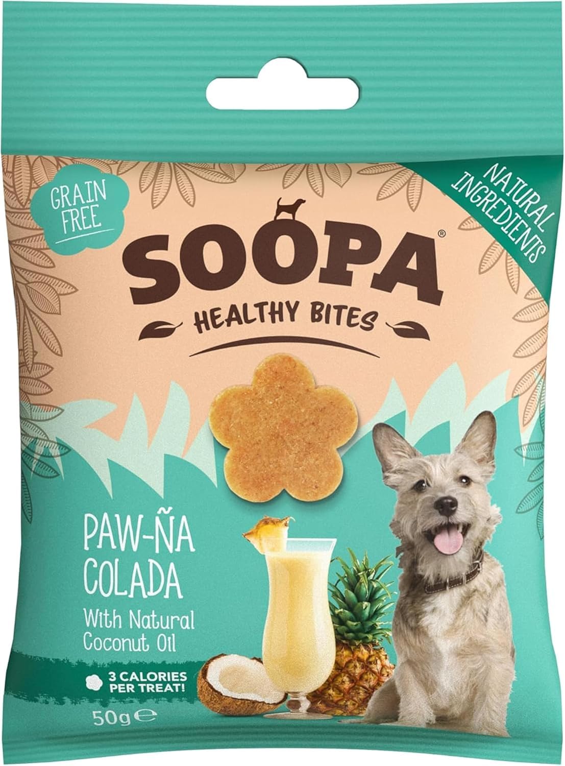 Soopa Strawberry Dog-Quiri Healthy Bites, Dog Training Treats, 50 g, 1-Pack