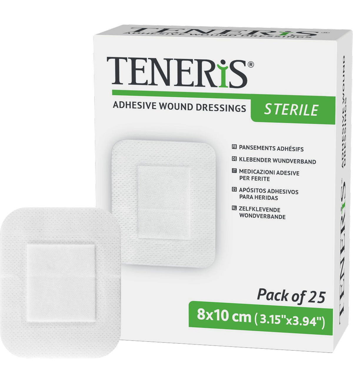 Sterile Adhesive Wound Dressings – Pack of 30 Assorted Sizes (6×7, 8×10, 8×15) – Individually Wrapped, Breathable Surgical Plasters for Post-Operative Wound Care & Medical Device Fixation
