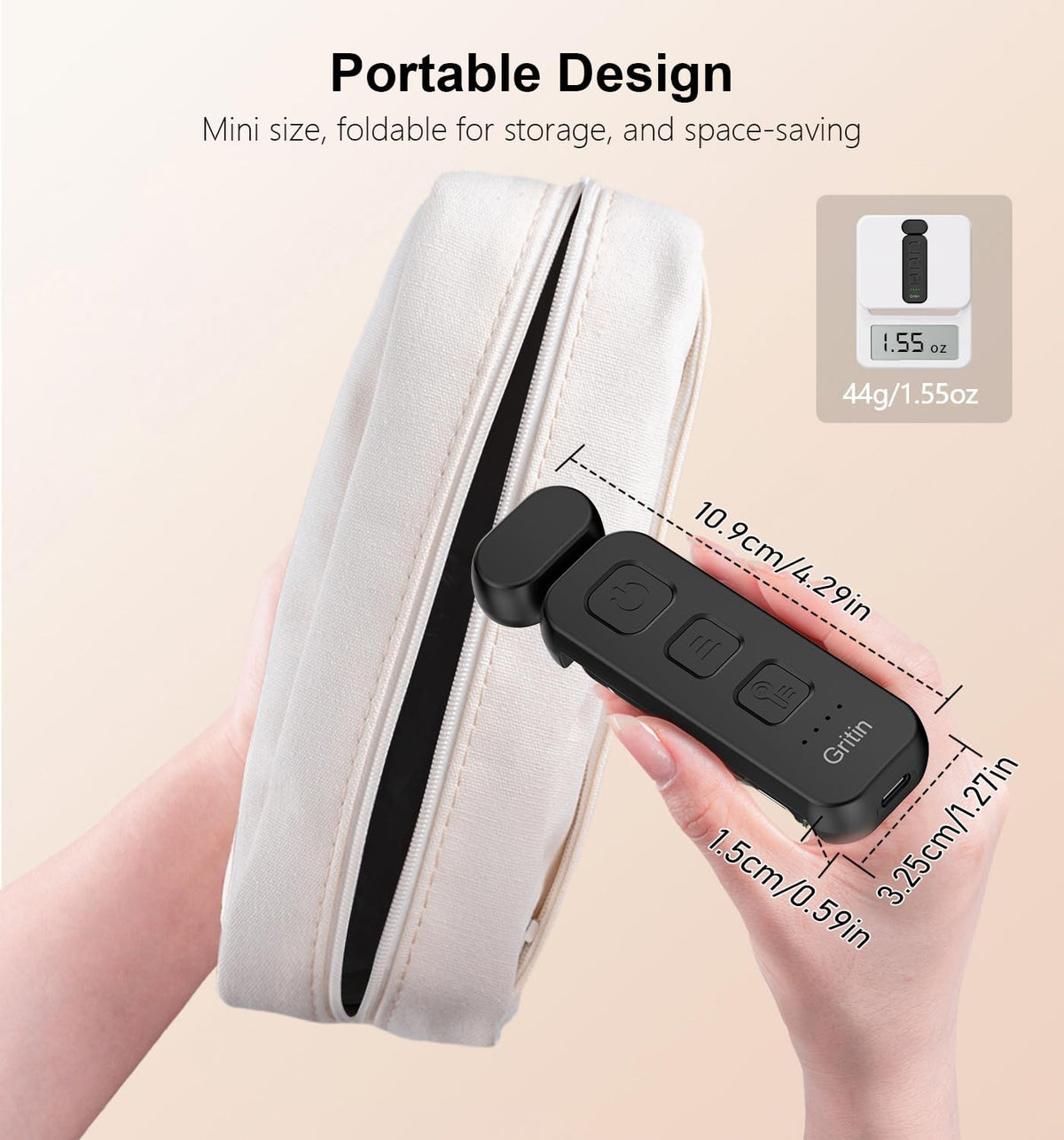 Gritin Book Light Rechargeable, Reading Light Lamp Clip on Books